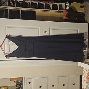 Davids bridal dress, size 16, marine color, floor length.